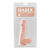 PD Basix 6.5in Dong Balls & Suction Beig
