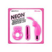PD Neon Silicone Vibrat Couples Kit Pnk