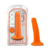 Neo 6in Dual Density Dildo Neon Orange