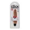 King Cock 6in Vibrating Stiffy Tan