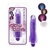 Glow Dicks Molly 8in Vibrat Glitter Pur