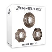 ZT Triple Thick 3Pc Cockring Set Smoke