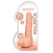 RealRock 7in Dildo W/Balls&Suction Beige