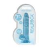 RealRock CC 7in Dildo WBalls&Suction Blu