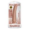 RealRock 7in Slim Dildo W/Suction Tan