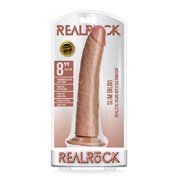 RealRock 8in Slim Dildo W/Suction Tan