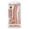 RealRock 7in Curved Dildo W/Balls Tan