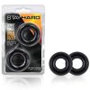 Stay Hard Donut Rings Oversized 2pk Blk