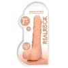 RealRock 7in Dildo W/Balls&Suction Beige