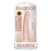 RealRock 6in Slim Dildo W/Suction Beige