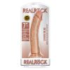 RealRock 7in Curved Dildo WSuction Tan