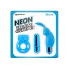 PD Neon Silicone Vibrat Couples Kit Blu