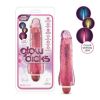Glow Dicks Molly 8in Vibrat Glitter Pnk
