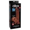 King Cock Plus 8in TriplDensSwing Brown
