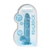 RealRock CC 7in Dildo WBalls&Suction Blu