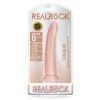 RealRock 6in Slim Dildo W/Suction Beige