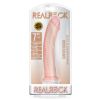 RealRock 7in Curved Dildo WSuction Beige